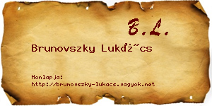 Brunovszky Lukács névjegykártya